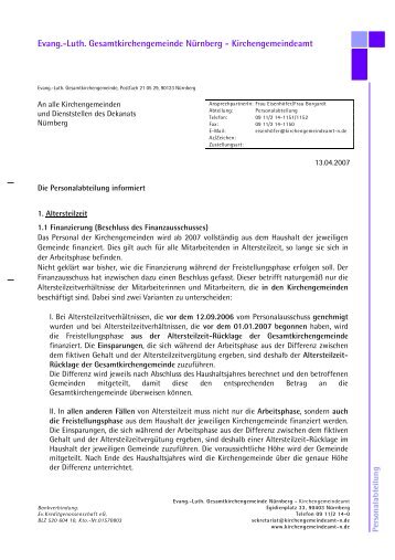 Rundbrief 20-07 - Kirchengemeindeamt Nürnberg