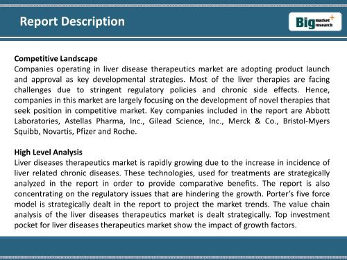 Global Liver Diseases Therapeutics Market Forecast, Segmentation 2020
