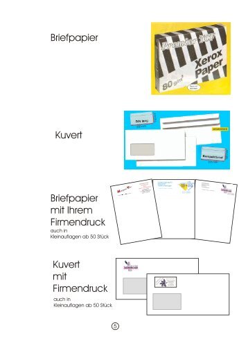 Briefpapier Kuvert Briefpapier mit Ihrem Firmendruck Kuvert mit Firmendruck