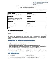 responsibility/accountability statement key result areas