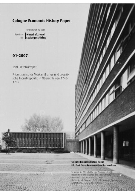 Cologne Economic History Paper 01-2007 - Seminar fÃ¼r Wirtschafts ...