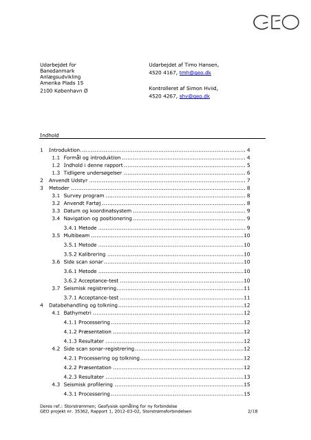 Projektgrundlag - Banedanmark