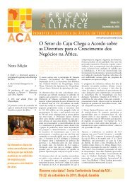ACA newsletter dec 10 - African Cashew Alliance