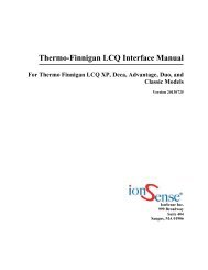 Thermo-Finnigan LCQ Interface Manual - IonSense