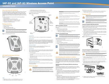 IAP-92 and IAP-93 Wireless Access Point - Support - Aruba Networks