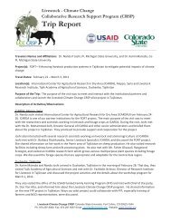Trip Report - Livestock-Climate CRSP