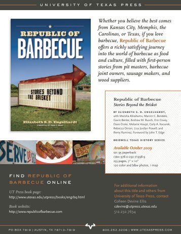 UT Press | Republic of Barbecue - The University of Texas at Austin