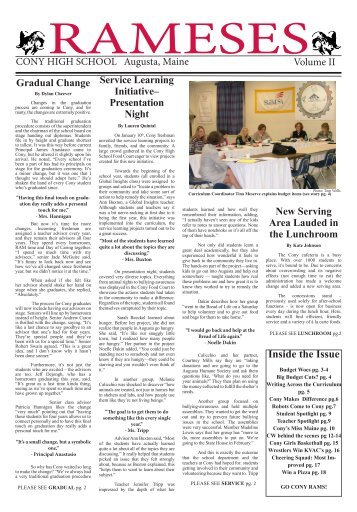 Inside the Issue - City of Augusta, Maine - School Department