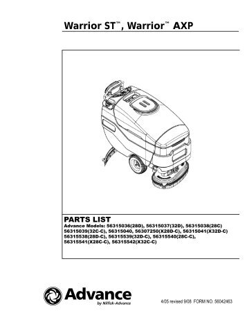 Parts Manual - Advance