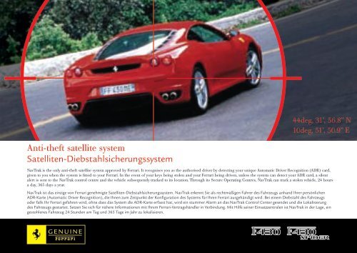 Anti-theft satellite system Satelliten-Diebstahlsicherungssystem