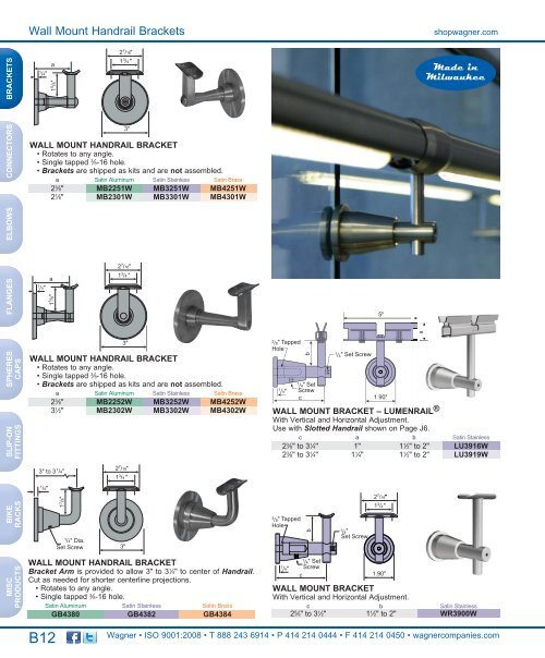 Handrail Brackets - Wagnercompanies.com