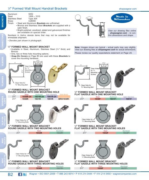 Handrail Brackets - Wagnercompanies.com