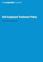 Self-Employed Treatment Policy - The Co-operative Insurance