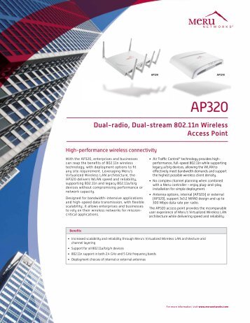 AP320 Wireless Access Point For Bandwidth ... - Meru Networks