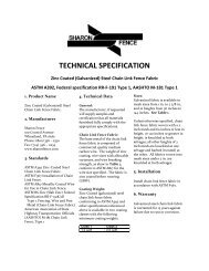 TECHNICAL SPECIFICATION - Sharon Fence