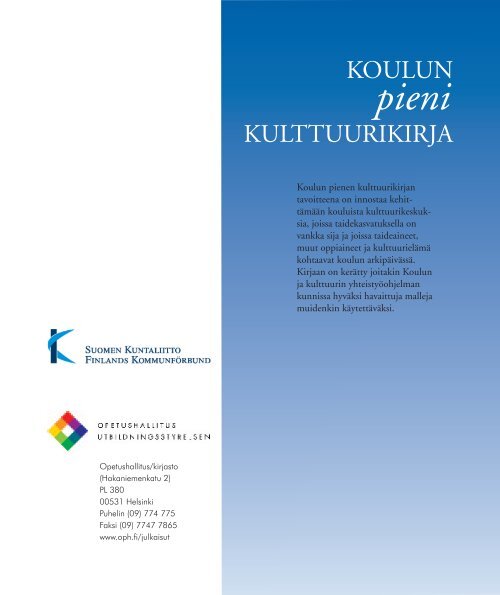 Koulun pieni kulttuurikirja - Opetushallitus