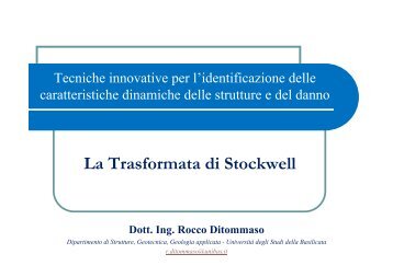 La Trasformata di Stockwell - Rocco Ditommaso Home Page