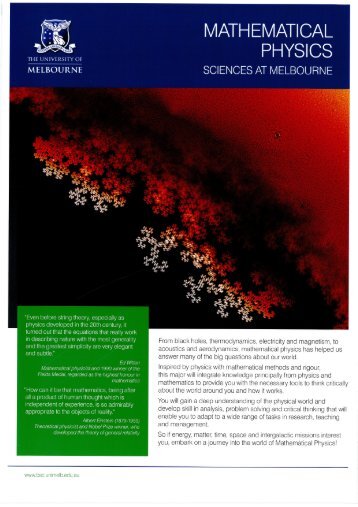 Mathematical Physics flyer.pdf - University of Melbourne