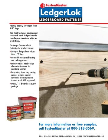 LedgerLok Installation Guide - Tarheel Wood Treating Co.