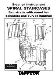 Erection Instructions SPIRAL STAIRCASES ... - Weland Ltd.