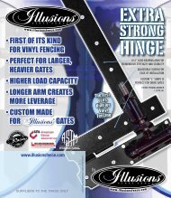 Extra Strong Hinge - Illusions Vinyl Fence