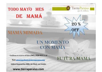 PROMOCIÓN MAYO " MES DE MAMÁ"