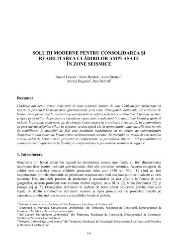 SoluÅ£ii moderne pentru consolidarea Åi reabilitarea clÄdirilor ... - apcmr