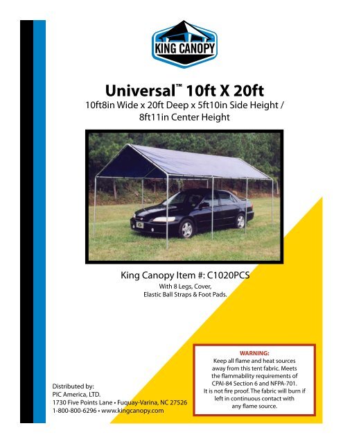 10x20 king canopy discount