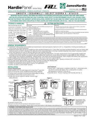 James Hardie HZ5 Panel - Cedar Siding Inc.