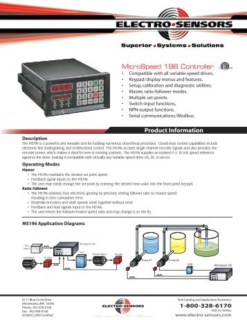 MS196 Data Sheet - Electro-Sensors, Inc.