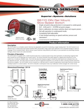 SS110 Data Sheet - Electro-Sensors, Inc.