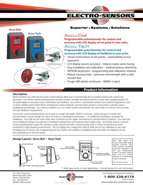 Product Information - Electro-Sensors, Inc.