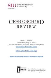 Crab Orchard Review, Vol. 17, No. 1