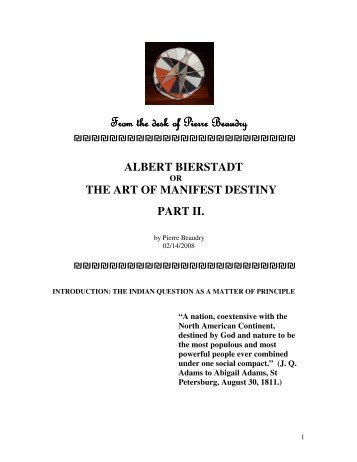 albert bierstadt: the art of manifest destiny, part ii - Pierre Beaudry's ...