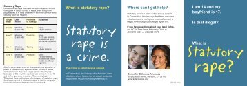 Statutory Rape.indd - Center for Children's Advocacy