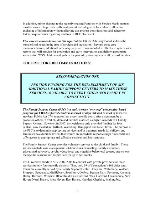 FWSN-advisorybd-repo.. - The Connecticut Juvenile Justice Alliance