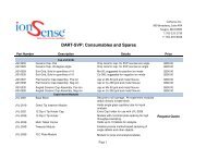 DART-SVP Price List_Consumables and ... - IonSense