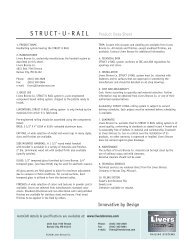 STRUCT-U-RAIL Product Data Sheet - Livers Bronze Co.