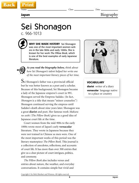 Sei Shonagon Bio J Blanchard Org