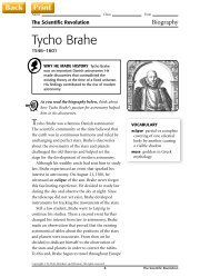 Tycho Brahe Worksheet - J-blanchard.org