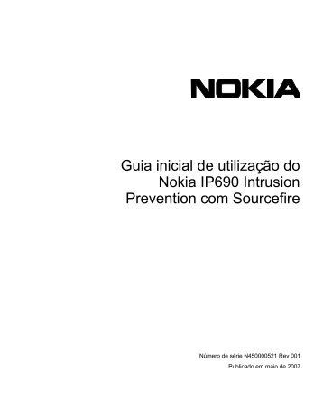 Guia inicial de utilização do Nokia IP690 Intrusion ... - Check Point