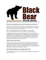 Black Bear Manufactured Stone Installation Instructions - BuildDirect