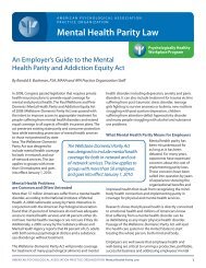 An employer's guide to the Mental Health Parity and Addiction ...