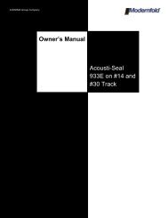 Acousti-Seal 933E Owners Manual - Modern Door & Equipment ...