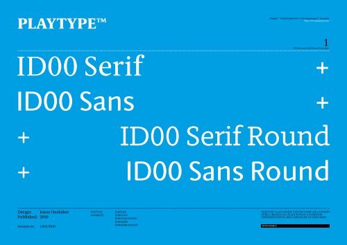 ID00 Serif + ID00 Sans + + + ID00 Serif Round ID00 Sans ... - Playtype