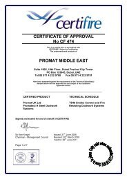 CERTIFICATE OF APPROVAL No CF 474 PROMAT ... - Himerpa