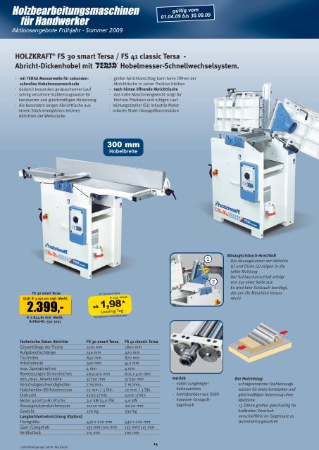 Holzbearbeitungsmaschinen für Handwerker - Schroers  GmbH