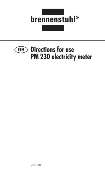 Brennenstuhl Pm 230 Manual High School