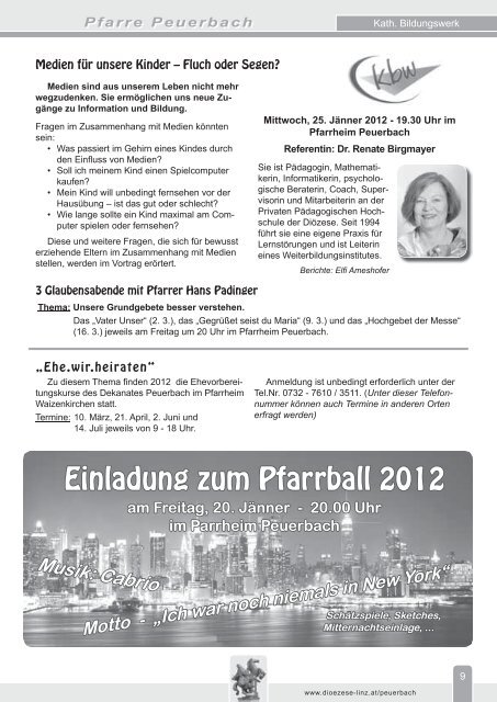 Peuerbacher Pfarrblatt - Pfarre  Peuerbach