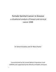 Female Genital Cancer in Kosovo - UNFPA